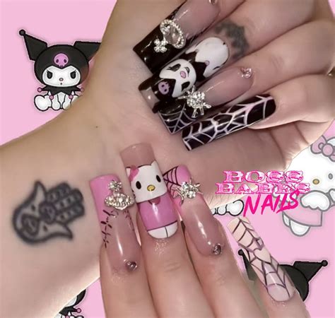 kuromi press on nails